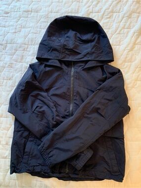 lululemon athletica Navy Hooded Windbreaker Jacket